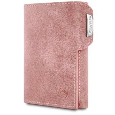 Abbildung von Wolfstrøm Slim Wallet &#039;Svente&#039; I 11 Karten Mini Geldbörse Herren klein mit Münzfach, RFID Blocker Damen und Portemonnaie Credit Card Holder Geldbeutel Rosé