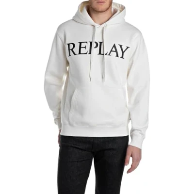 Abbildung von Replay Kapuzensweatshirt, mit großem Markenprint vorn