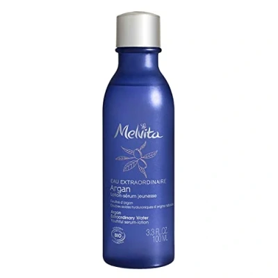 Abbildung von Melvita Lotion Serum Eau Extraordinaire von Argan Spendet intensiv Feuchtigkeit Polstert die Haut auf 99% natürlich Bio zertifiziert Vegane Formel 100 ml