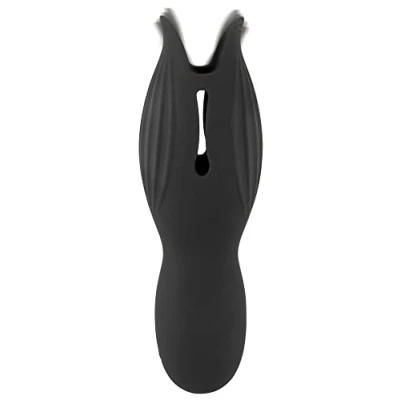 Abbildung von ORION Penis Masturbator vibrierender Stimulator für Männer, mit weichen Massage Noppen, 10 Vibrationsmodi, wiederaufladbar, schwarz