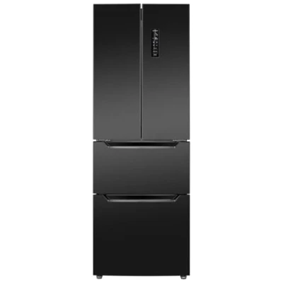 Abbildung von Bomann® Kühlschrank mit Gefrierfach No Frost Gefrierteil 186cm 39dB Kühl Gefrierkombination MultiAirflow 320L KG 7361 schwarz inox