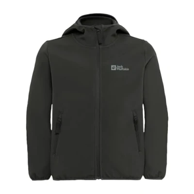 Abbildung von Jack Wolfskin Unisex Kinder Fourwinds Jacket Kids, Granite Black, 128
