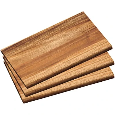 Abbildung von KESPER 3er Set Frühstücksbrettchen aus nachhaltigen Akazienholz Brotzeitbrett pflegeleicht robust 23 x 15 cm