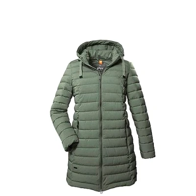 Abbildung von STOY Damen Steppparka/Parka mit abzippbarer Kapuze Große Größen STW 5 WMN QLTD PRK, dunkelmint, 52, 39790 000