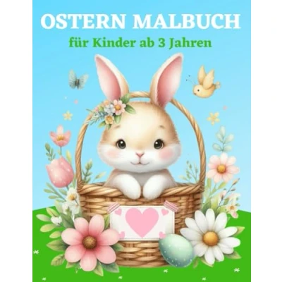 Abbildung von Ostern Malbuch für Kinder Ab 3 Jahren: Ausmalbuch mit 50 süßen Oster Motiven zum Kritzeln und Ausmalen Ostermalbuch Kleinkinder