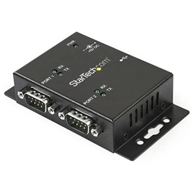 Abbildung von StarTech.com 2 Port USB auf Seriell RS232 Adapter / DB9 Hub 2x Stecker 1x B Buchse Wandmontagefähig