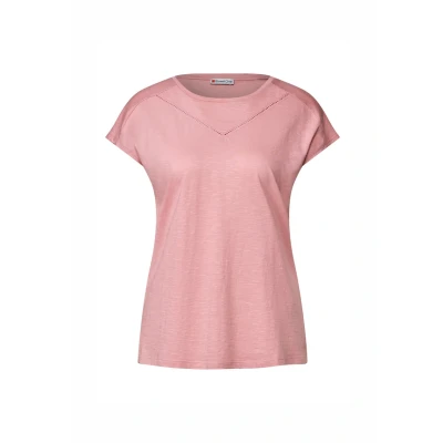 Abbildung von Street One Damen 3226375 Shirt mit Dekotape, Blush Peach, 36