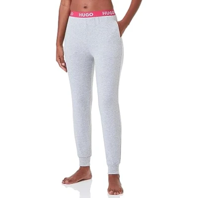 Abbildung von HUGO Sporty LOGO Pants Nachtwäsche Hose, Damen, Größe: Medium, Medium grey