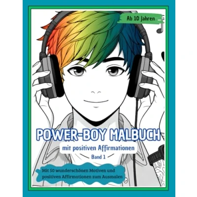 Abbildung von POWER BOY Malbuch Mit positiven Affirmationen, Band 1: 50 wunderschönen Motiven und Affirmationen zum Ausmalen