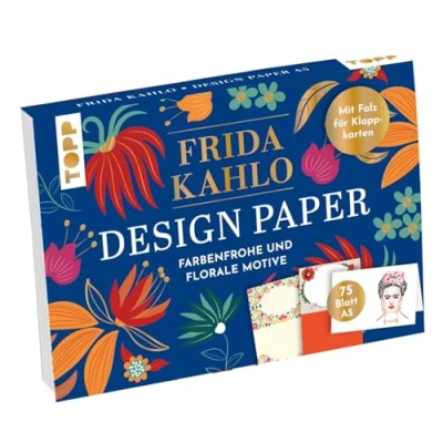 Abbildung von Design Paper Frida Kahlo A5. Mit Handlettering Grundkurs. 75 Motivpapiere (DIN A5, 220 g/m²), in 25 Designs, 16 Seiten Grundkurs, Softcover