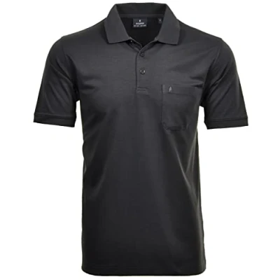 Abbildung von RAGMAN Herren Kurzarm Softknit Poloshirt XX Large, Anthrazit 019