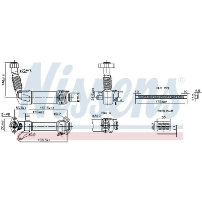 Abbildung von NISSENS 989280 AGR Kühler ohne Unterdruck Bypass BMW: 5 Touring, 3 Convertible, X3