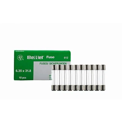 Abbildung von 10er Päckchen Sicherungen 1A träge 6,3x32mm