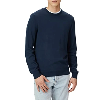 Abbildung von Amazon Essentials Herren Pullover mit Rundhalsausschnitt (in Übergrößen erhältlich), Marineblau, M