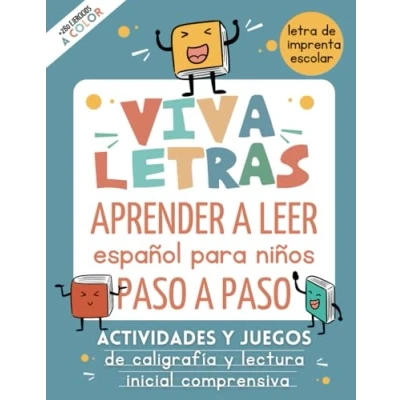 Abbildung von VIVALETRAS. APRENDER A LEER español para niños PASO PASO: Libro de actividades y juegos caligrafía lectura inicial en letra imprenta infantil