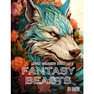 Abbildung von Adult Coloring Book: Fantasy Beasts: Relaxing and Stress Relief Dark
