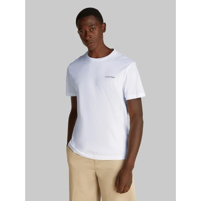 Abbildung von Calvin Klein Linear BOX LOGO Tshirt print, Herren, Größe: XXL, Bright white