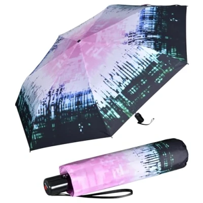 Abbildung von Knirps Taschenschirm Slim Duomatic Auf Zu Automatik Matrix rose