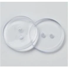 Abbildung von 50 edle Harzknöpfe 15mm rund transparent 2 Loch Knopf Knöpfe aus Harz zum annähen basteln nähen Jackenknöpfe Bastelknöpfe Zweilochknöpfe