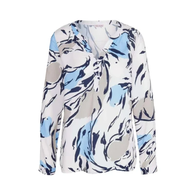 Abbildung von ALBA Moda Bluse Ecru pale blue black, Damen, Größe: 44, black