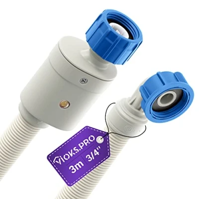 Abbildung von Vioks.pro Wasserstop Waschmaschine Schlauch 3/4 Zoll 3 m 25 C Zulaufschlauch Spülmaschine/Aquastop Waschmaschinen Zubehör Zulaufschläuche für