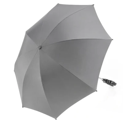 Abbildung von Zamboo Universal Sonnenschirm UV 50+ für Kinderwagen &amp; Buggy flexibler Sonnenschutz mit 73 cm Durchmesser, einfach montierbar auf Rund und Ovalrohre Grau