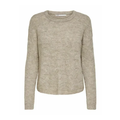 Abbildung von ONLY Onllolli NOOS Strickpullover, Damen, Größe: Medium, Taupe gray
