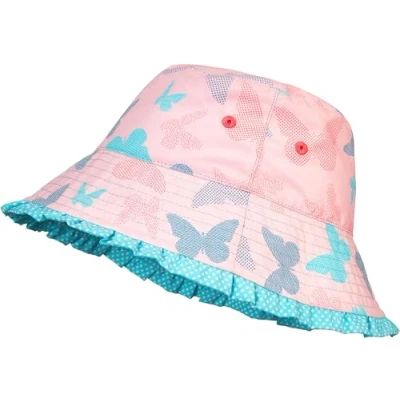Abbildung von Playshoes Mädchen Uv schutz Sonnenhut Bademütze Kopfbedeckung, Schmetterlinge, 51 EU