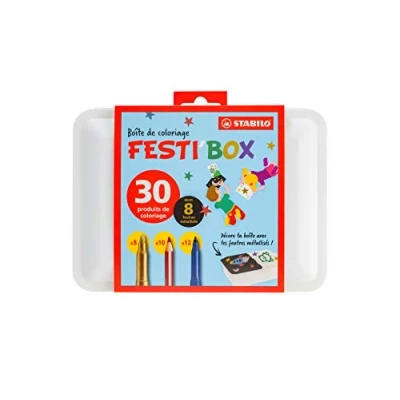 Abbildung von Malbox STABILO Trio DECO, dick und A Z 30er Etui 8x 10x dick, 12x