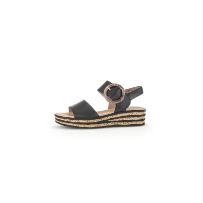Abbildung von Gabor Keilsandalette, Damen, Größe: 39, Schwarz Schuhe