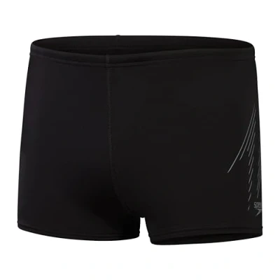 Abbildung von Speedo Hyperboom Placement Aquashort Schwimmtraining Fitness Chlorbeständig für Herren, Schwarz/USA Anthrazit, 34