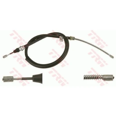Abbildung von TRW GCH2568 Handbremsseil 750, 540 Trommelbremse PEUGEOT: 406 Estate, Saloon