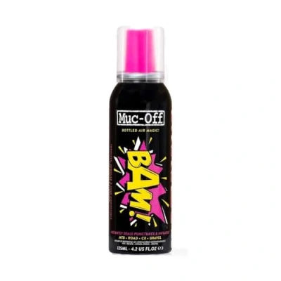 Abbildung von Muc Off B.A.M! Reifendichtmittel Reifenreparaturset Inflate &amp; Repair 125 ml Spray Sofortige Reparatur und Aufpumpen von Reifen Geeignet für Straßen , CX/Kies MTB