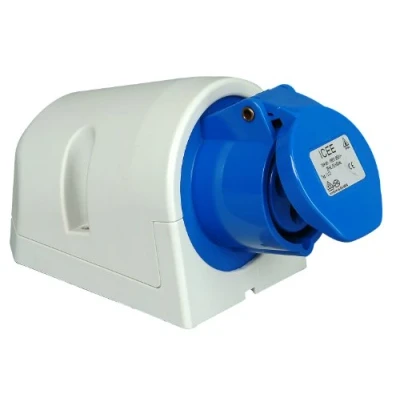 Abbildung von Kopp 103200002 Caravan Wandsteckdose 3 polig, 16 A, 230 V, blau