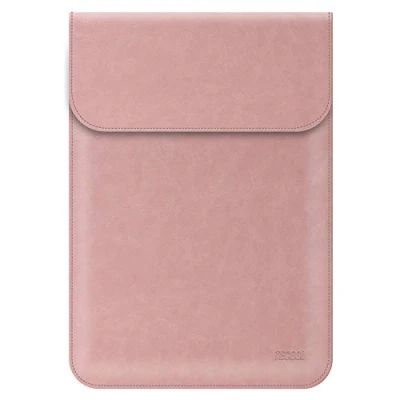 Abbildung von TECOOL 13 13.3 Zoll Laptop Hülle Leder, MacBook Tasche für 2012 2020 2024 Air/Pro M1 M2 M3,2023 2021 Pro 14 M3 M1, Surface Laptop, 13&quot; ASUS/HP etc Schutzhülle Rosa