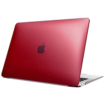 Abbildung von Fintie Hülle kompatibel mit MacBook Air 13 (2018 2020 Version) A2337(M1)/A2179/A1932, Ultradünne Hartschale Schutzhülle Snap Case, Bordeaux(Matt)