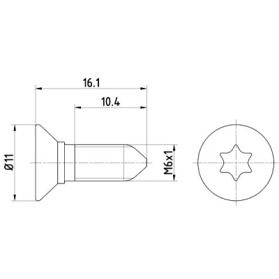 Abbildung von TEXTAR TPM0008 Schraube, Bremsscheibe VOLKSWAGEN: GOLF 4 Variant, 4, 2, HYUNDAI: i20 II Coupe, Hatchback, ix20, AUDI: A4 B8 Saloon