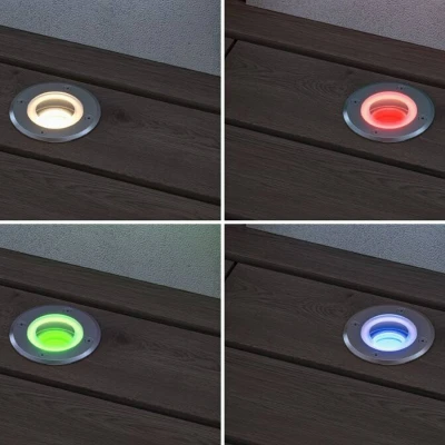Abbildung von Paulmann 948.45 LED Bodeneinbauleuchte Floor Smart Home Zigbee IP67 rund 110mm RGBW+ 4,9W 300lm 230V Eisen gebürstet Aluminium