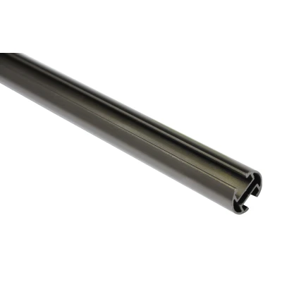 Abbildung von GARDINIA Gardinenstange, Metall Rohr mit Innenläufen, Serie Chicago, Durchmesser 20 mm, Länge 120 cm, Edelstahl Optik
