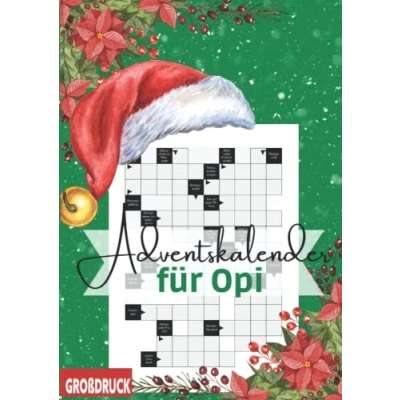 Abbildung von Adventskalender für Opi: Kreuzworträtsel große Schrift Senioren Schwere Rätsel als Weihnachtskalender Rentner