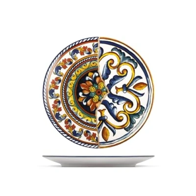 Abbildung von H&amp;h set 6 piatti piani positano in stoneware decorato cm 26