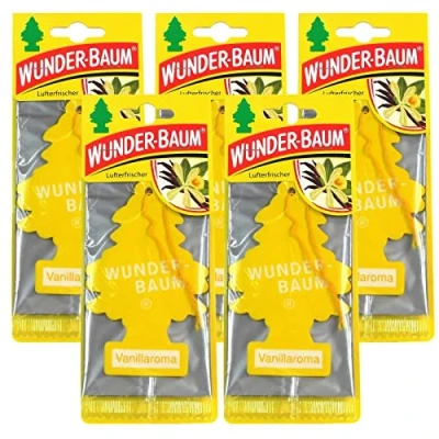 Abbildung von Wunderbaum 5X Vanillaroma Orginal Lufterfrischer Duftbaum Fahrzeugduft 1 STK