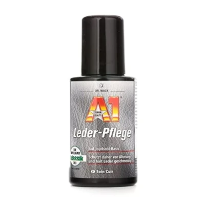 Abbildung von DR. WACK A1 Lederpflege für Auto 250 ml Autoleder Pflege mit Jojobaöl Innenraumpflege Schutz vor Ausbleichen &amp; Rissbildung Glatt Kunstleder Hochwertige Autopflege
