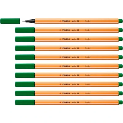Abbildung von Fineliner STABILO point 88 10er Pack grün