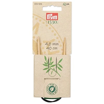Abbildung von Prym 222526 Rundstricknadel 1530, Bambus, 40cm, 4,0mm, Holzfarben