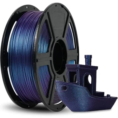 Abbildung von FLASHFORGE 3D Drucker Filament Chameleon PLA Farbwechsel 1.75mm, wechselt die Farbe mit Licht und Winkeln, 1KG Spule (2.2lbs), Maßgenauigkeit +/ 0.02mm (Nebula Purple)