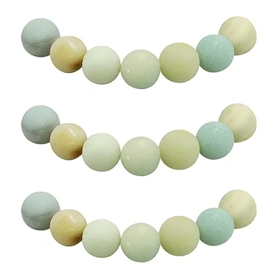 Abbildung von MJDCB Perlen zum Auffädeln 8mm 45 stück Mattierter Amazonit Halbedelsteine mit Loch Natürliche Lose Runde Steinperlen für Herstellung Schmuck Armbänder Halsketten