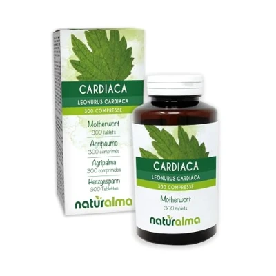 Abbildung von Herzgespann (Leonurus cardiaca) Kraut mit Blüten Naturalma 150 g 300 Tabletten Nahrungsergänzungsmittel Natürlich und Vegan