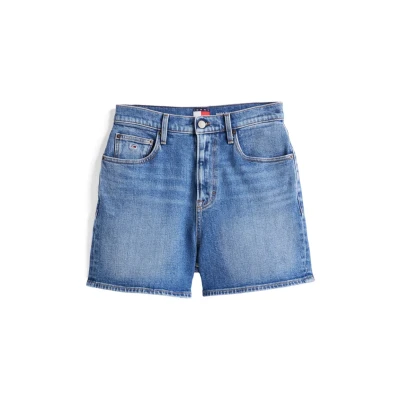 Abbildung von Tommy Jeans Damen Shorts Mom Short High Waist, Blau (Denim Medium), 30W