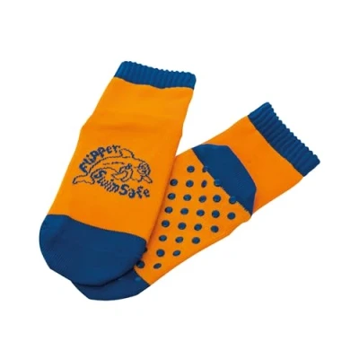 Abbildung von Flipper Swimsafe 1052 Aquasocken mit Anti Rutsch Sohle in Blau Orange, für Kinder und Kleinkinder, Größe 23 26, ideal den unbeschwerten Schwimmbadbesuch